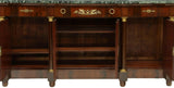 Sideboard, French Empire Style Marble-Top Mahogany, Gilt Metal Mounts, Vintage! - Old Europe Antique Home Furnishings