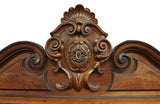 Sideboard, French Napoleon III Saint Hubert, Walnut, Green Marble Top, 1800's! - Old Europe Antique Home Furnishings
