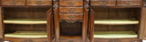 Sideboard, Server, Long, French Louis XV Style, Walnut, 112.5"L, Vintage, 1900's!! - Old Europe Antique Home Furnishings