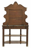 Sideboard, French Napoleon III Saint Hubert, Walnut, Green Marble Top, 1800's! - Old Europe Antique Home Furnishings