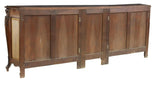 Sideboard, Server, Long, French Louis XV Style, Walnut, 112.5"L, Vintage, 1900's!! - Old Europe Antique Home Furnishings