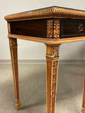 Sideboard, Server, Neo Classical, Mahogany, Glass Top, Poly-Chrome on Legs!! - Old Europe Antique Home Furnishings