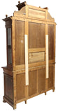 Sideboard, Italian Foliate & Figural, Carved Walnut, Foliates, Glass, 1800s!! - Old Europe Antique Home Furnishings