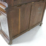 Sideboard, Server, Louis XIII Style Figural Carved Buffet Deux Corps, 1800's!! - Old Europe Antique Home Furnishings