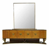 Gorgeous Sideboard, Dining, Massive with Mirror Italian Mid Century Modern, Vintage!! - Old Europe Antique Home Furnishings
