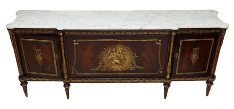 Sideboard, Marble Top, J.P. Ehalt, Louis XVI Style, Mahogany