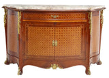 Sideboard, Regence Style, Marble-Top, Parquetry Inlay, Double Door, Vintage!! - Old Europe Antique Home Furnishings