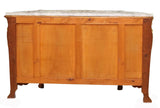 Sideboard, Regence Style, Marble-Top, Parquetry Inlay, Double Door, Vintage!! - Old Europe Antique Home Furnishings
