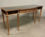 Sideboard, Server, Neo Classical, Mahogany, Glass Top, Poly-Chrome on Legs!! - Old Europe Antique Home Furnishings