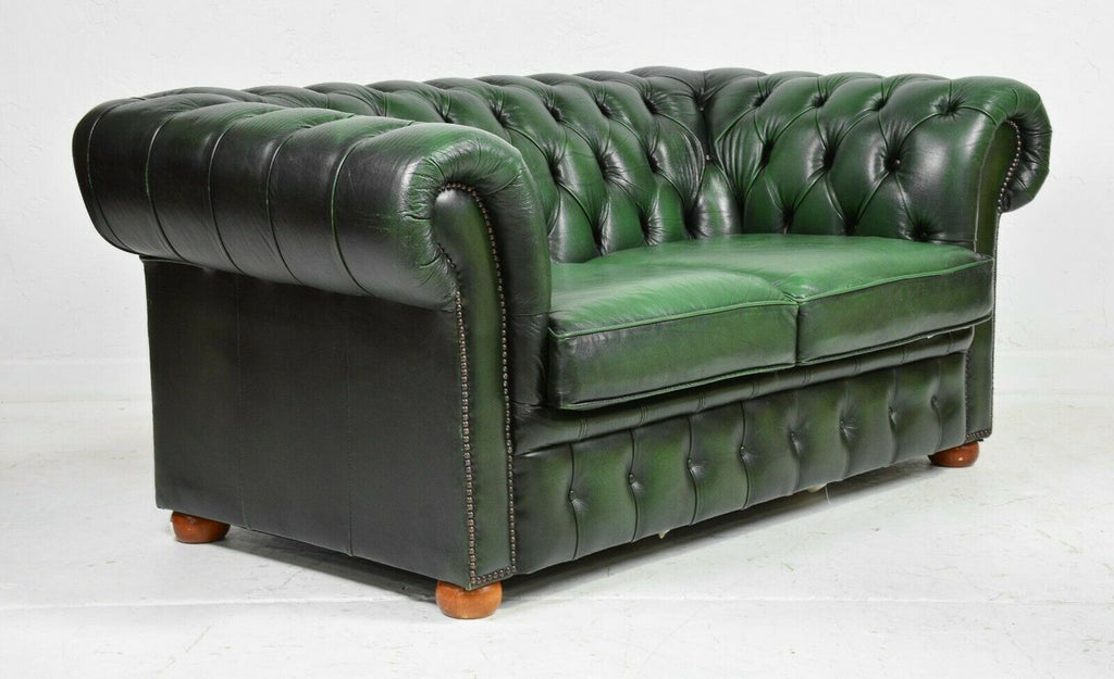 Green clearance leather loveseat