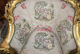 Sofa, Chairs (2), Highly Carved, Ornate, Gold Gilt, Embroidery,Vintage / Antique - Old Europe Antique Home Furnishings