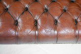 Sofa, Settee, Chesterfield, British Brown Leather, Button Tufted, Swoop Arms!! - Old Europe Antique Home Furnishings