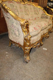 Sofa, Chairs (2), Highly Carved, Ornate, Gold Gilt, Embroidery,Vintage / Antique - Old Europe Antique Home Furnishings