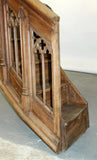 Stairs, Altar, French Gothic Revival Oak, Vintage / Antique, Late 19th C! - Old Europe Antique Home Furnishings