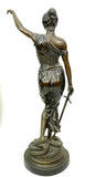 Striking Large Art Nouveau Bronze Sculpture of Blind Justice, early 1900s!! - Old Europe Antique Home Furnishings