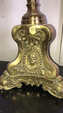 Stunning Pair Of English Victorian Brass Cathedral Sticks, 19th Century!! - Old Europe Antique Home Furnishings