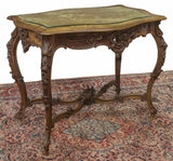 Antique Table, Salon, Entry French Louis XV Style Walnut, 1800s, Charming! - Old Europe Antique Home Furnishings