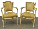 Armchairs, Fauteuils, French Louis XVI Style, Upholstered, Charming Pair!!! - Old Europe Antique Home Furnishings
