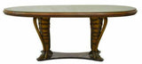 Table, Dining, Vintage, Italian Mid Century Modern Oval Glass Top, Vittorio Dassi!! - Old Europe Antique Home Furnishings