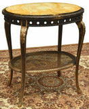 Table, End, French Louis XV Style Marble-Top Salon Charming Vintage / Antique! - Old Europe Antique Home Furnishings