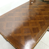 Table, Breton, French Carved Oak Parquet-Top, Vintage / Antique, Gorgeous!! - Old Europe Antique Home Furnishings