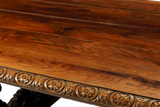 Table, Carved Wood, Dining, Renaissance Revival, 28.5 Ins., Vintage / Antique!! - Old Europe Antique Home Furnishings