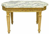 Table, Coffee, Louis XVI Style Marble Top, Giltwood Table, Gorgeous! - Old Europe Antique Home Furnishings