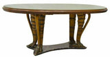 Table, Dining, Vintage, Italian Mid Century Modern Oval Glass Top, Vittorio Dassi!! - Old Europe Antique Home Furnishings