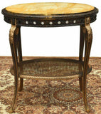 Table, End, French Louis XV Style Marble-Top Salon Charming Vintage / Antique! - Old Europe Antique Home Furnishings