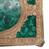 Table, Malachite and Gilt, Green, Imperial Style, Acanthus Leaf. Very Ornate! - Old Europe Antique Home Furnishings