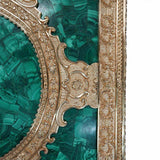 Table, Malachite and Gilt, Green, Imperial Style, Acanthus Leaf. Very Ornate! - Old Europe Antique Home Furnishings