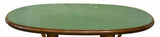 Table, Dining, Vintage, Italian Mid Century Modern Oval Glass Top, Vittorio Dassi!! - Old Europe Antique Home Furnishings