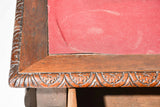 Table, Writing, Louis XIII Style Barley Twist Oak, Felt Top, Vintage / Antique!! - Old Europe Antique Home Furnishings