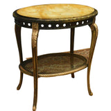 Table, End, French Louis XV Style Marble-Top Salon Charming Vintage / Antique! - Old Europe Antique Home Furnishings