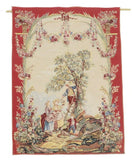 Tapestry, Beauvais Style "Cherry Pickers" 81.5" X 57", "Le Temps des Cerises"! - Old Europe Antique Home Furnishings