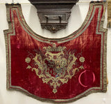 Textiles, Fabrics, Four Various Early Teriles, Wall Decor, Red Velvet! - Old Europe Antique Home Furnishings
