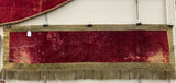 Textiles, Fabrics, Four Various Early Teriles, Wall Decor, Red Velvet! - Old Europe Antique Home Furnishings