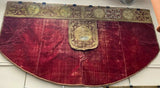 Textiles, Fabrics, Four Various Early Teriles, Wall Decor, Red Velvet! - Old Europe Antique Home Furnishings