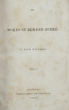 Books- "The Works of Edmund Burke," 1839, Boston, in nine volumes - Old Europe Antique Home Furnishings