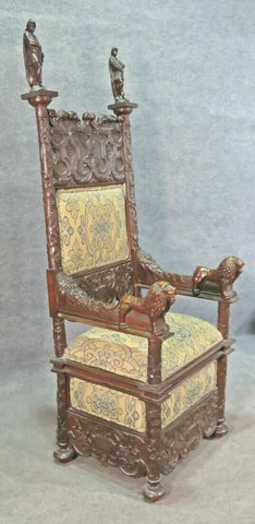 Antique best sale throne chair