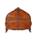 Bed, Carved Wood, French Style,  Full Size Bed, Foot & Head, Gorgeous Detailing! - Old Europe Antique Home Furnishings