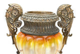 Urns, Palace Size, Carved Wood and Lucite, Pair, 26 Ins, Vintage / Antique!! - Old Europe Antique Home Furnishings