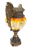 Urns, Palace Size, Carved Wood and Lucite, Pair, 26 Ins, Vintage / Antique!! - Old Europe Antique Home Furnishings