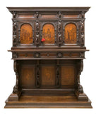 VERY FINE RENAISSANCE REVIVAL FIGURAL MARQUETRY CABINET, 19th Century(1800s)!! - Old Europe Antique Home Furnishings