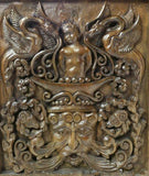 Vargueno Secretary, Computer / TV Stand, Spanish Style Carved, On Stand, 1900's! - Old Europe Antique Home Furnishings