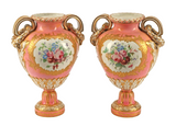 Vases, Sevres Style, Pair, Porcelain, Portrait Vases, 12.5 Ins H., - Old Europe Antique Home Furnishings
