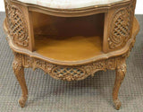 Vintage Tables, End, Pair of French Louis XV Style Marble Top, 1900's, Charming! - Old Europe Antique Home Furnishings