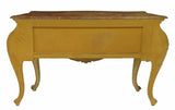 Vintage Bombe Commode, Venetian Marble-Top Parcel Gilt Painted, Gllt Metal Accents!! - Old Europe Antique Home Furnishings