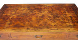 Vintage Desk, Asian Elmwood Parquetry Pedestal Writing Desk, Vintage / Antique! - Old Europe Antique Home Furnishings