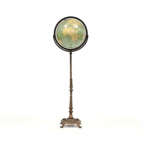 Handsome Vintage C.S. Hamond & Co., Terrestrial Globe on Stand, 19th century ( 1800s !! - Old Europe Antique Home Furnishings